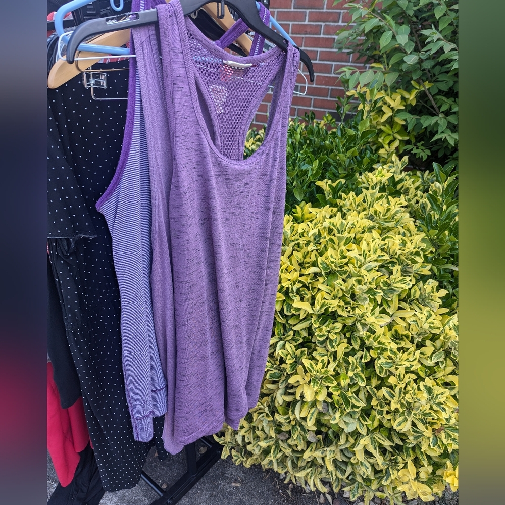 Purple Racerback Tank Tops